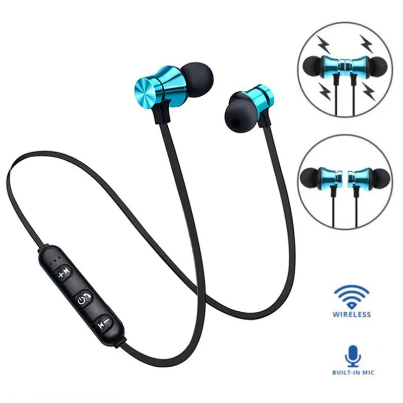 50 шт. XT11 магнитные Bluetooth 4,2 наушники Спортивная беспроводная гарнитура с лентой на шею наушники с микрофоном стерео музыка для всех смартфонов