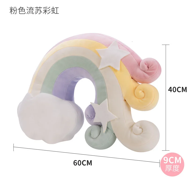 Tassel Pink Rainbow Новая цветная, мягкая, плюшевая подушка, луна, радуга, звезда, облако, диван, плюшевая подушка, игрушки для малышей, детское кресло для сна, Декор, подарок на день рождения - Цвет: Tassel Pink Rainbow