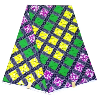 

Beautiful Geometry Pattern Ankara African Printing Wax Real Dutch Wax Fabric High Quality Fabric 6yards Lot
