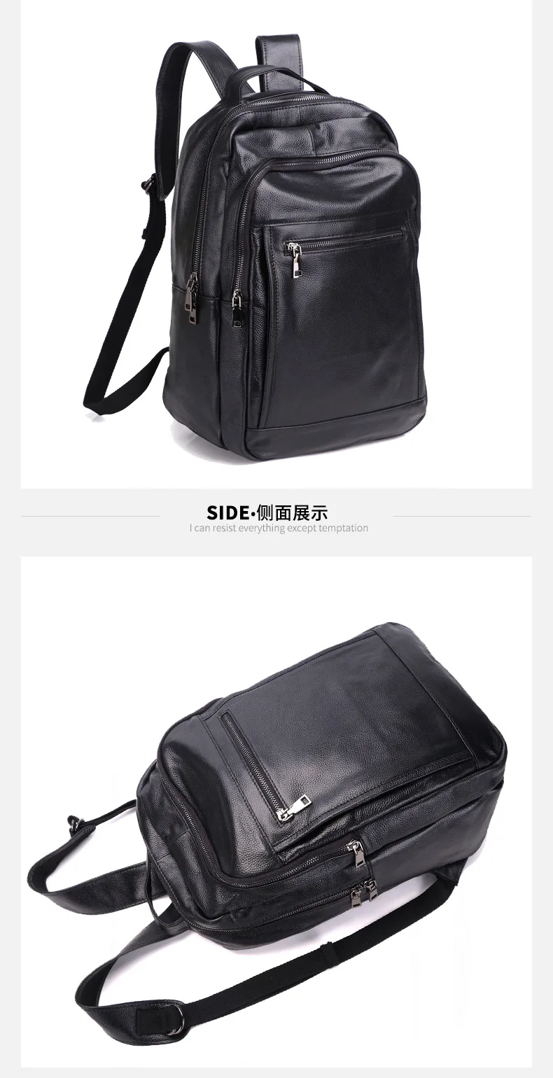 Leather Backpack for Men Computer Bag Large Capacity Bag