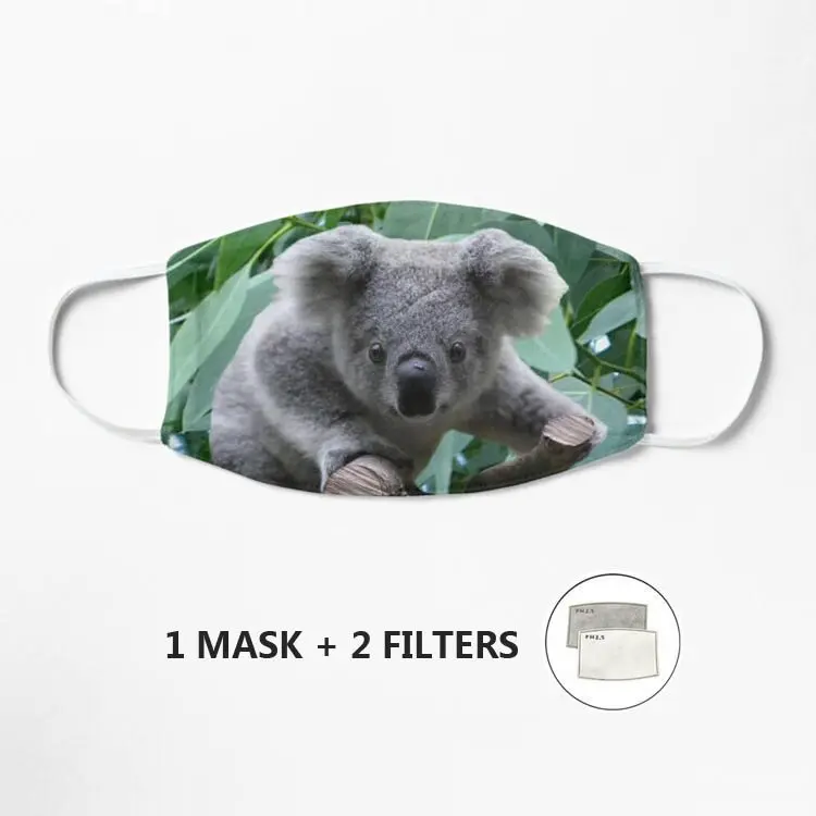 Маска для лица Koala и эвкалипт многоразовая маска с фильтром активированным углем