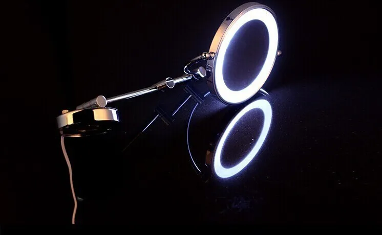 Vidric Led зеркало для ванной комнаты 360, выдвижное настенное светодиодное косметическое зеркало для ванной, двустороннее светодиодное зеркало, аксессуары для ванной комнаты