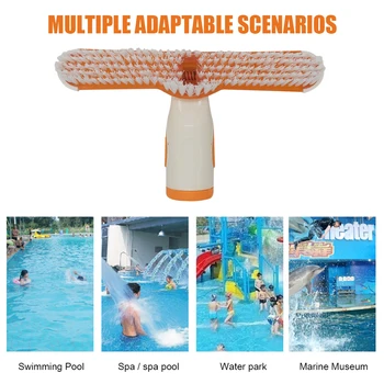 

10 inch Plastic Swimming Pool Cleaning Tools Portable Hot Tub Pool SPA Wall Floor Algae Dirt Cleaner Brush