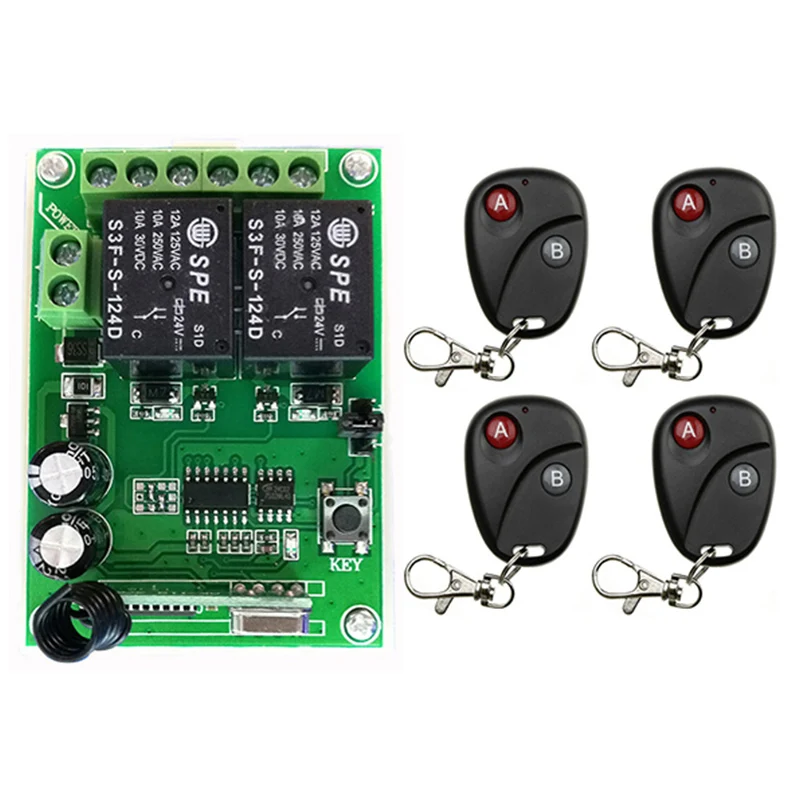 DC12V 24V 2CH 10A реле RF беспроводной пульт дистанционного управления переключатель