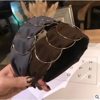 30 шт./Партия DIY мульти простые ткани золотой круг крест повязка на голову Сращивание широкая повязка для волос Инструменты для укладки аксессуар HA906