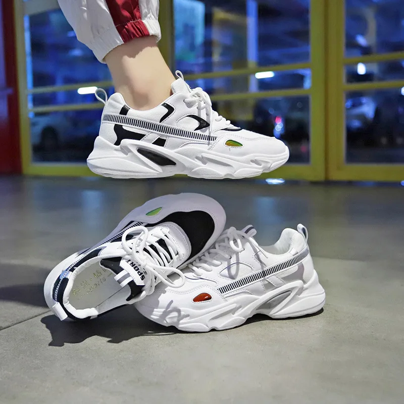 

Fashion Vulcanize Shoes Thick Bottom Women Sneakers Platform Lace-Up Comfortable women Casual Summer Outdoor Walking Footwear