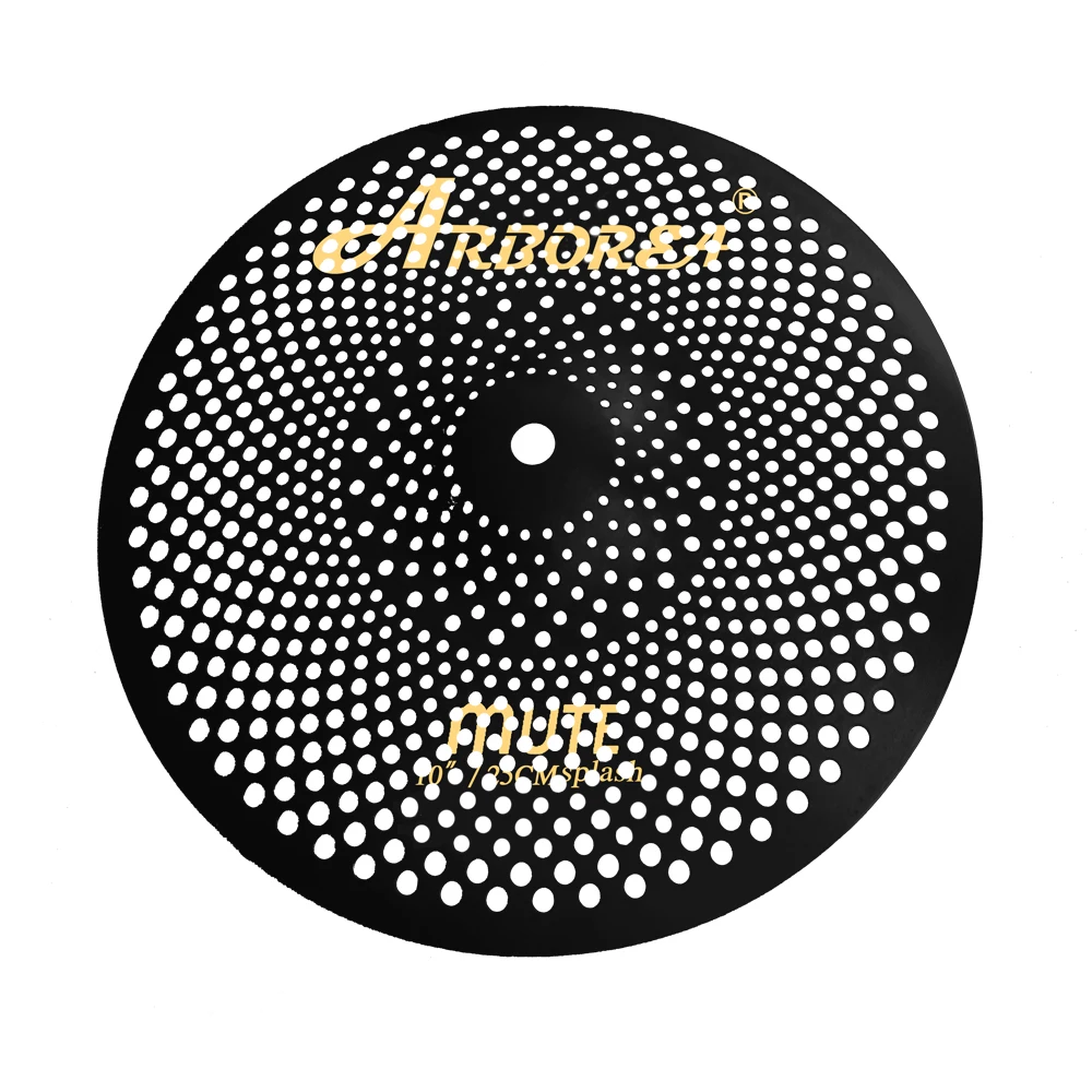 Low Volume Cymbal Arborea Mute Cymbal 10" Splash Silver/Golden/Black/Colorful Silent in Hot Sale