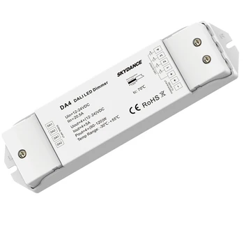 

DALI led Dimmer DA4 DC 12V 24V 20A 240W 480W Dimming Driver led strip Lighting Dimmers Controller 4 channels PMW dimming