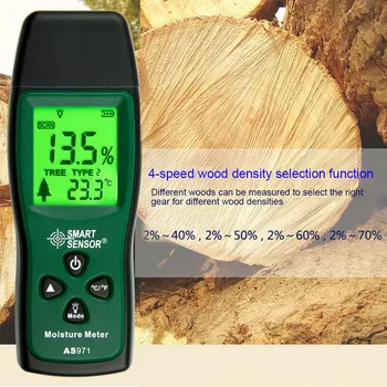 

Test Range 2%~70% Humidity Tester Timber Damp Detector Paper Moisture Meter Handheld Two Pins LCD Digital Wood Moisture Meter