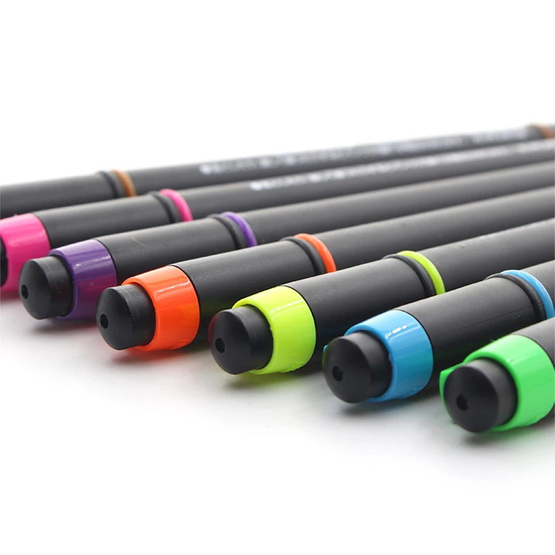 UNI двойной головкой маркер PUS-101T 3/5/7/10 цветов Набор быстросохнущих толстая и тонкая ручка студент Применение Focus Марк маркер 0,4/0,6 мм