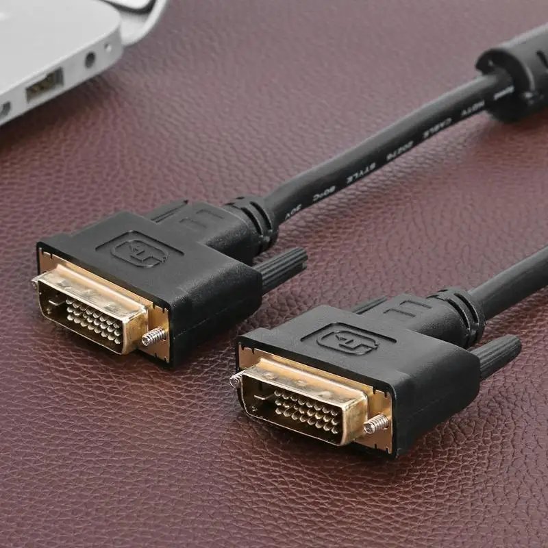 1,5/3 м Dual Link HD ТВ кабель DVI-D к DVI-D 24+ 1 золотой штырь для видеокарты проектор ТВ компьютер монитор подключение
