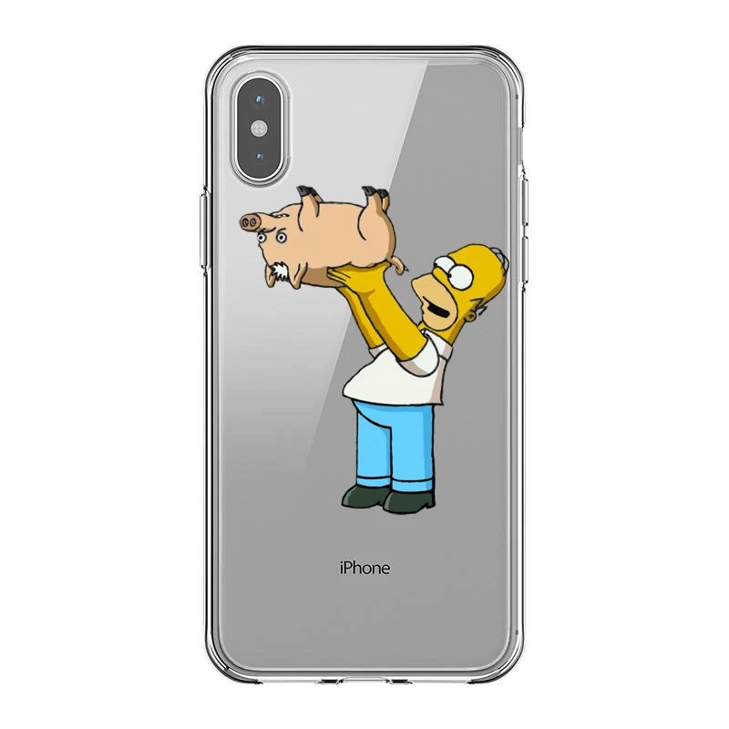 Мягкий силиконовый чехол для телефона Simpsons для iPhone Max XS XR X10 5 5S 5SE 6 6S 7 8 6Plus 7Plus 8Plus - Цвет: TPU