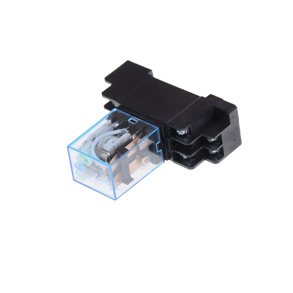 1 x Coil Power RelayLY2NJ DPDT 8 Pin HH62P JQX-13F With Socket Base LY2NJ+1 x Sockets Base 12V DC Coil Power Relay