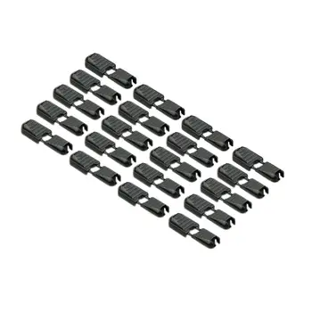 

20 PCS Zipper Ends Lock Zip Clip Buckle Black For Paracord Accessories/ Backpack/Clothing