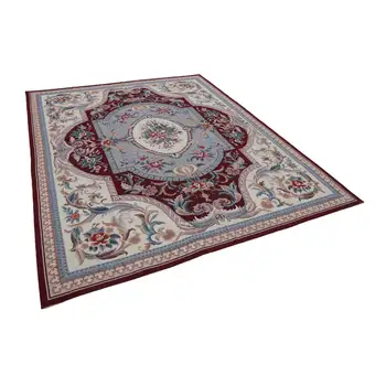 

241x300 Cm Beige Handmade Needlepoint Rugs Rug-8x10 Ft