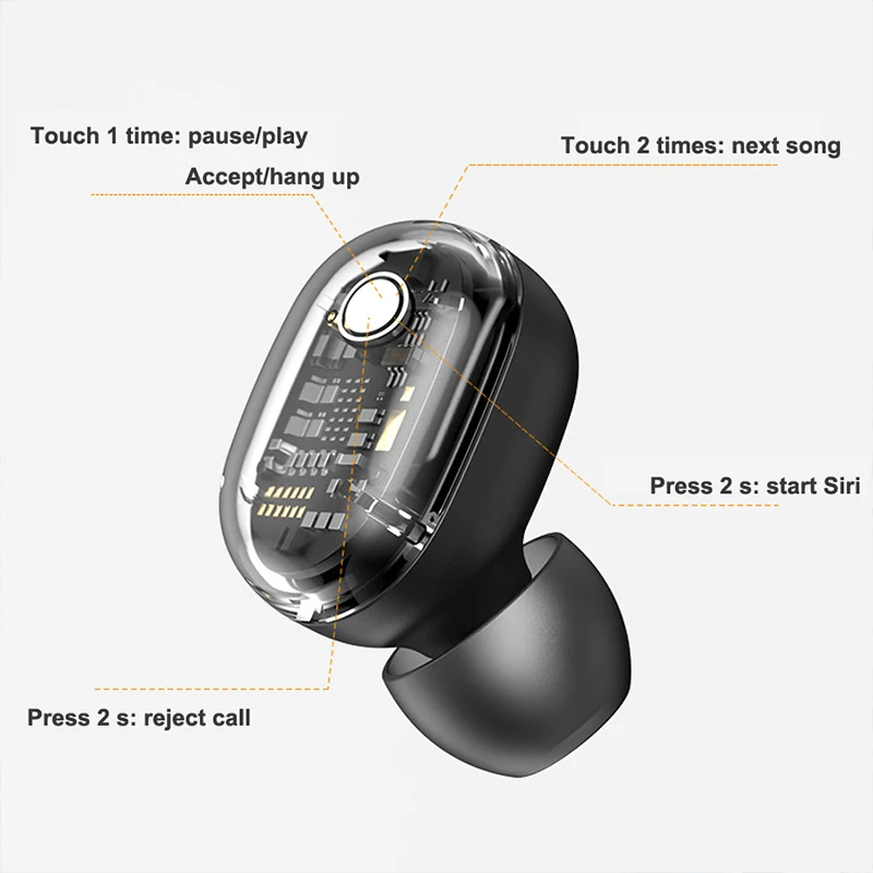 M13C Bluetooth наушники V5.0 Беспроводной HD стерео Водонепроницаемый 1800 мА/ч Мощность