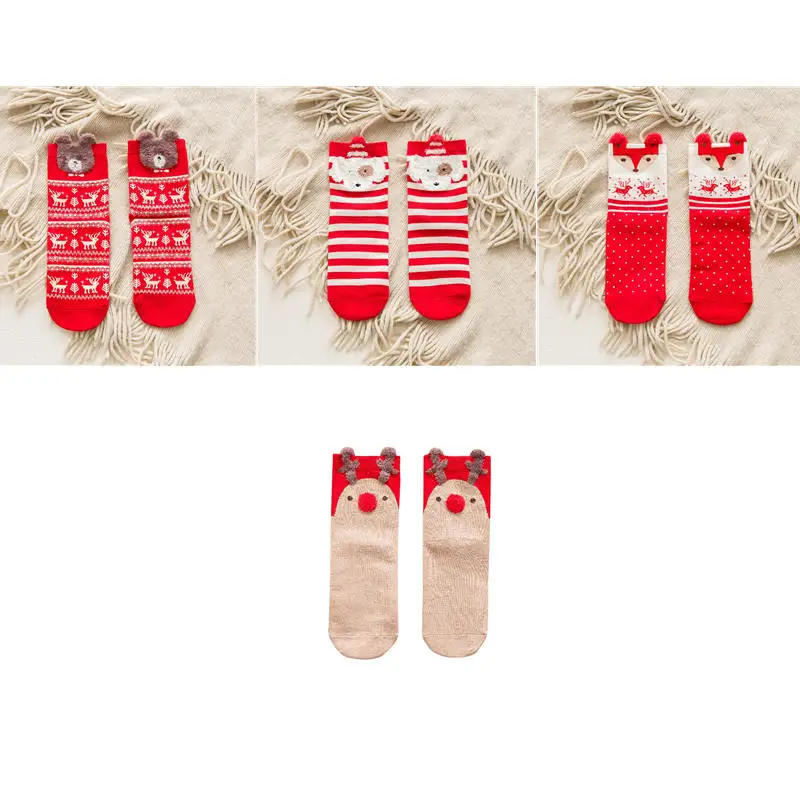4 пар/лот, носки в стиле Харадзюку с ушками животных, женские хлопковые короткие носки, короткие Носки с рисунком единорога, кошки, лисы для девушек, skarpetki - Color: 6