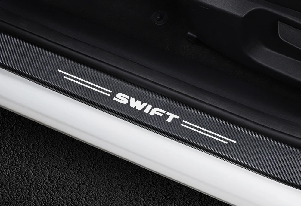 4 шт./компл. Авто порога двери автомобиля Наклейка для порога для Suzuki Swift SX4 Jimny Ignis самурая Baleno Grand Vitara аксессуары