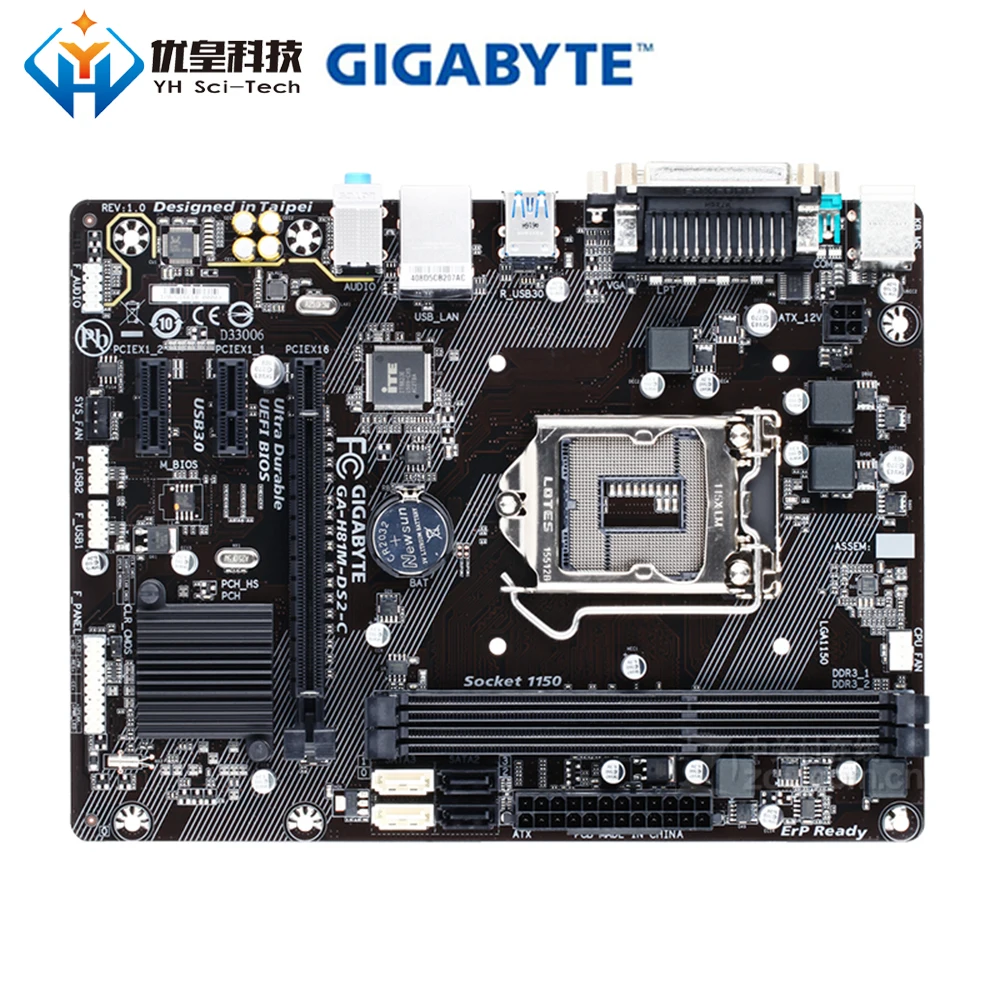 

Original Used Desktop Motherboard Gigabyte H81M-DS2-C H81 Socket LGA 1150 Core i7/i5/i3/Pentium/Celeron DDR3 Micro ATX