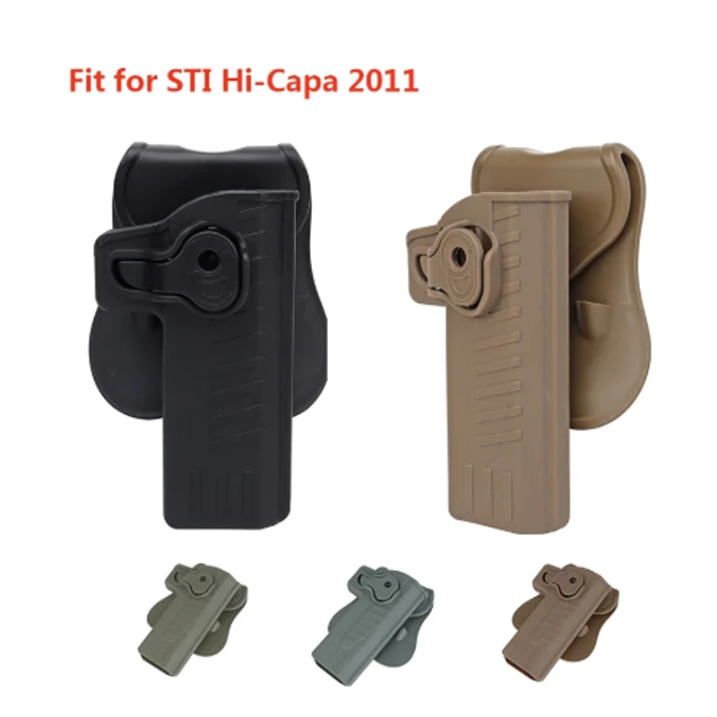 

Регулируемая тактическая кобура для бластера серии STI Hi-Capa 2011/Tokyo Marui/WE/KWA/KJW/NOVRITSCH/SRC BABA YAGA-правосторонняя