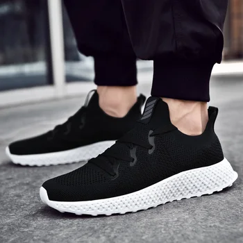 

Flying Woven Men's Shoes Ultra Light Simple Tide Shoes Comfortable Sports Shoes