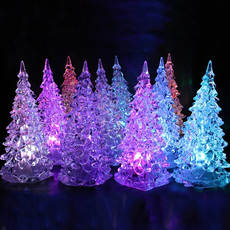 

Romantic LED Christmas Tree Night Light Battery Operate Desktop Decor Merry Christmas Tree for Kid Bedroom Xmas Gift