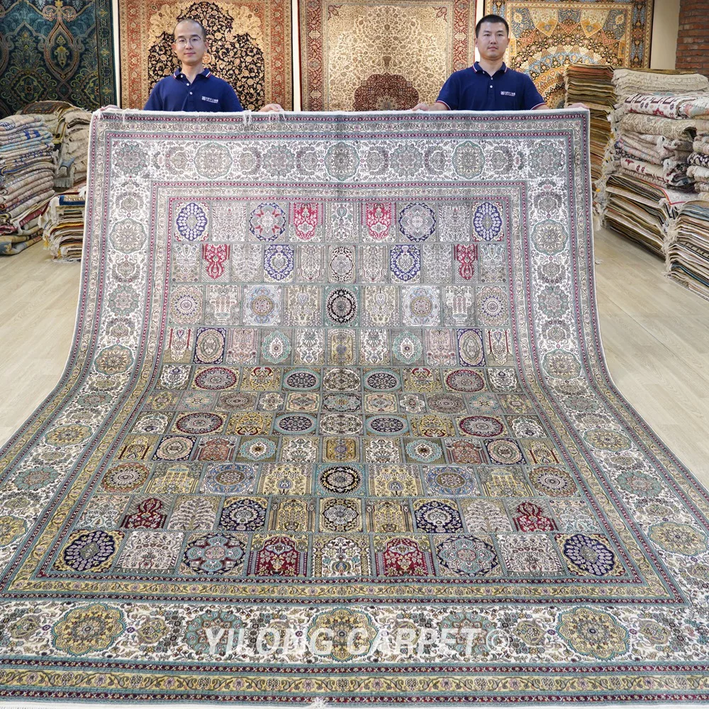 8 'x 10' Шелковый персидский коврик Nanyang всесезонный ковер Qum для сада (YXR372A) | Дом