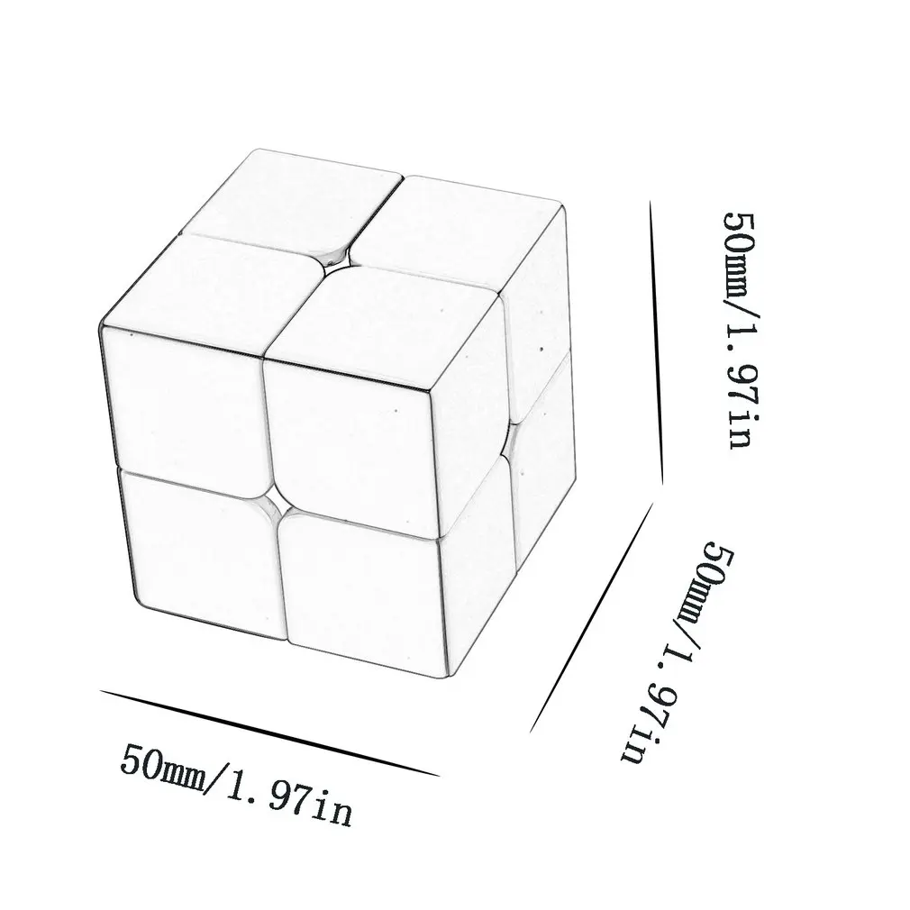 Классические игрушки 2x2x2 5 см скорость для красочный магический куб головоломка Cubo Magico наклейка для детей обучающая игрушка