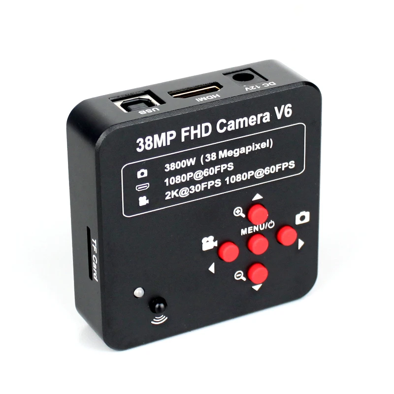 

Full HD 38MP 2K 1080P 60FPS Industry Video Microscope Camera HDMI-compatible USB Simultaneous Output Magnifier Chip Phone Repair