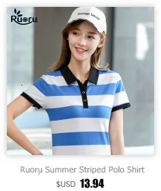 Ruoru M-6XL large size muticolor striped polo shirt women summer spring polo women short sleeve polo femme polo shirt