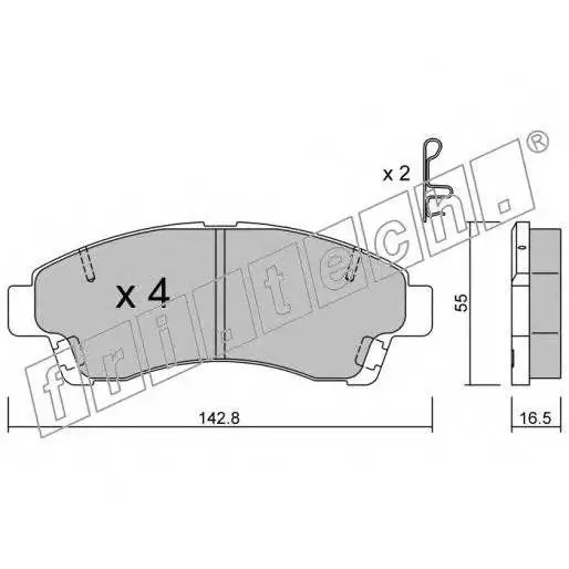 Колодки тормозные дисковые передние MAZDA B 97-99 fri.tech. 410