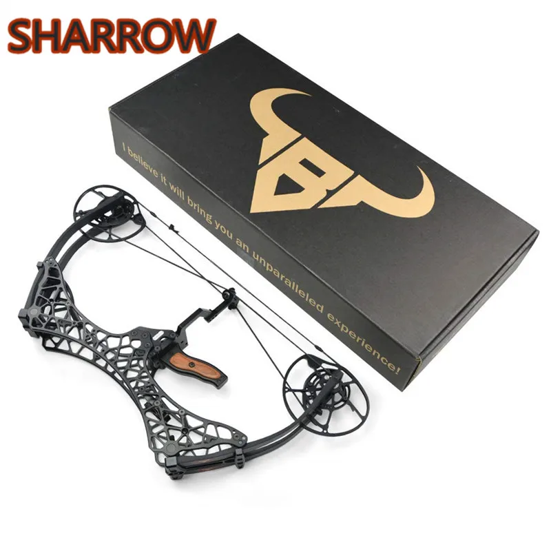 

1pc Compound Bow 26" Hunting Fishing Bow 40-70lbs Adjustable Pulley IBO 350FPS Right Hand For Outdoor Hunting Archery Compelete