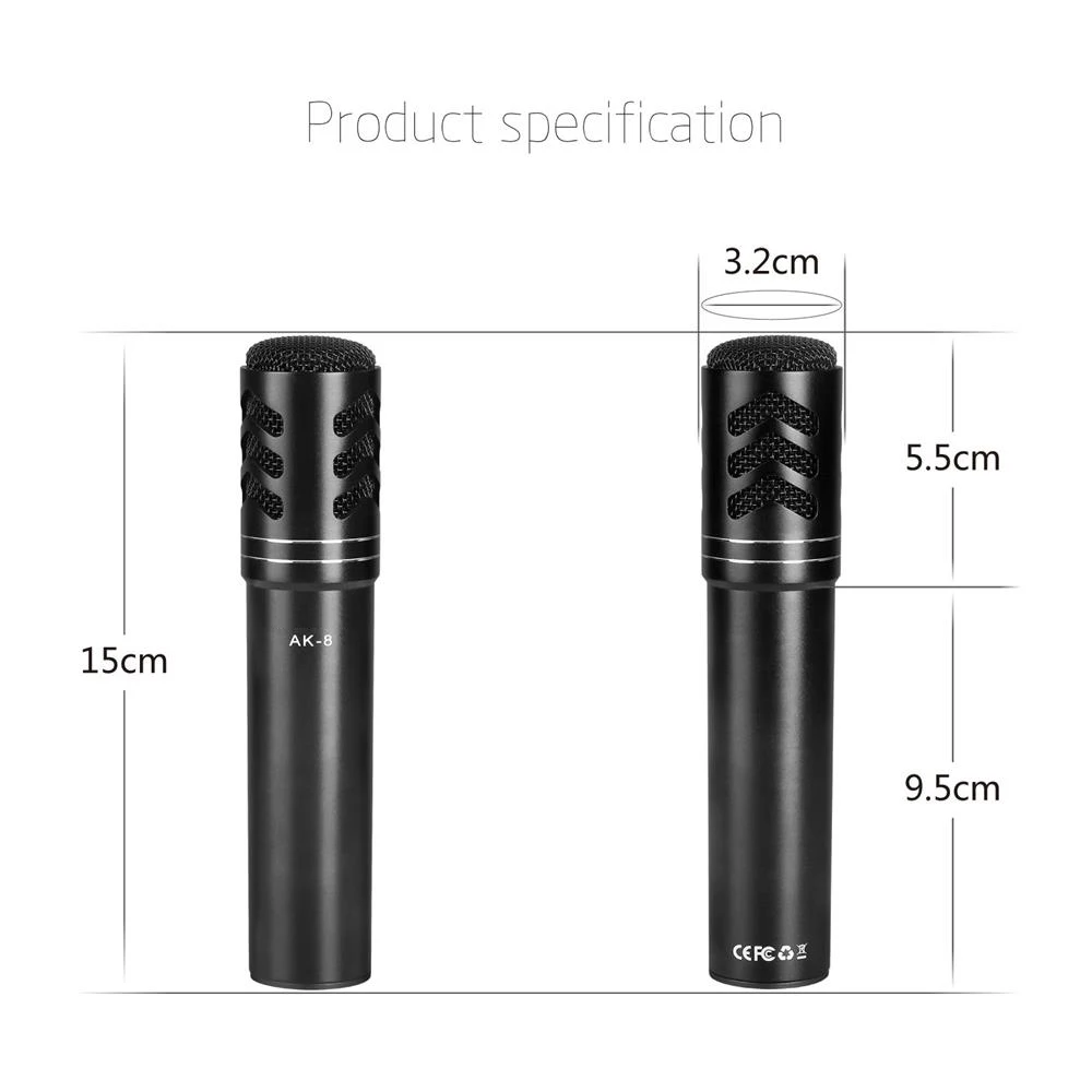 FELYBY AK-8 USB компьютер конденсаторный Студийный микрофон для Skype/YouTube/запись/подкастинг/потоковый Plug& Play Mic