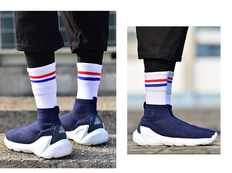 Пик тренд высокого класса slip-on сапоги удобные дышащие уличные для улицы и Досуга кроссовки пара прогулочная обувь