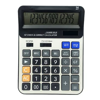 

14 Digit Arithmetic Calculator Ct840 Large Display Calculator Solar Calculator Desktop Computer Calculation Tool Office Supplies