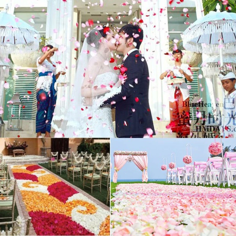 2000 шт красочные свадебные розы искусственные лепестки роз Свадебные Petalas красочные шелковые цветочные аксессуары