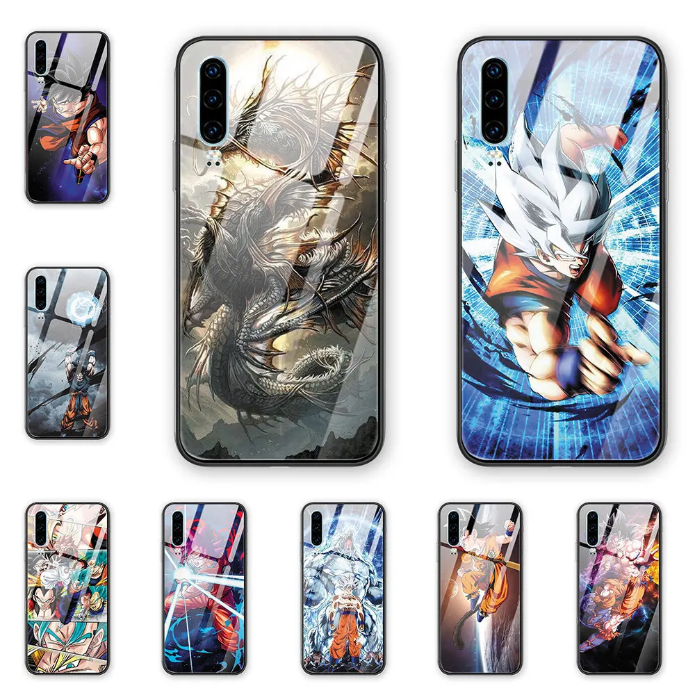 

Popular Blood Anime Dragon Ball phone case tempered glass back cover For Huawei P 8 9 10 20 30 pro plus lite P20 P30 lite pro