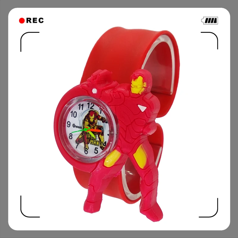 Одежда «Супергерои» Игрушки для мальчиков часы для девочек часы Для мужчин часы Для детей часы ребенка браслет подарок для детей детские часы Relogio Infantil Montre Enfant - Color: Red