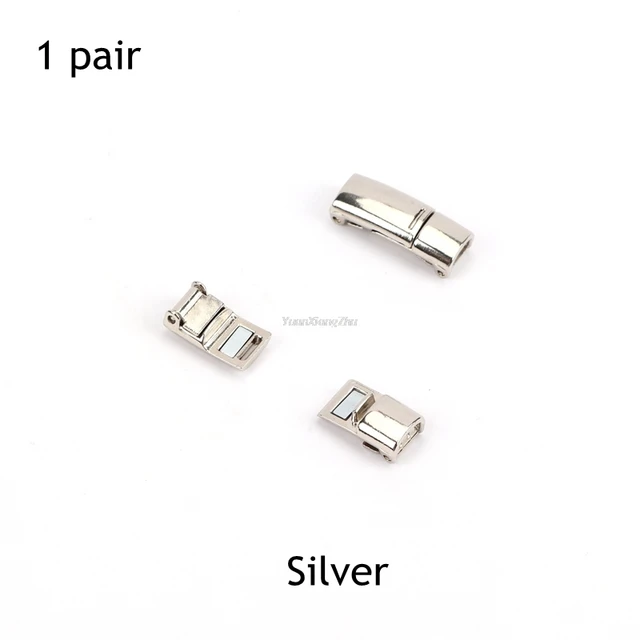 4pcs/1pair New Metal Shoelace Magnetic buckle Shoelaces magnetic Lock Shoes Accessories AF1 Sneaker Kits Metal Laces Buckle Silver