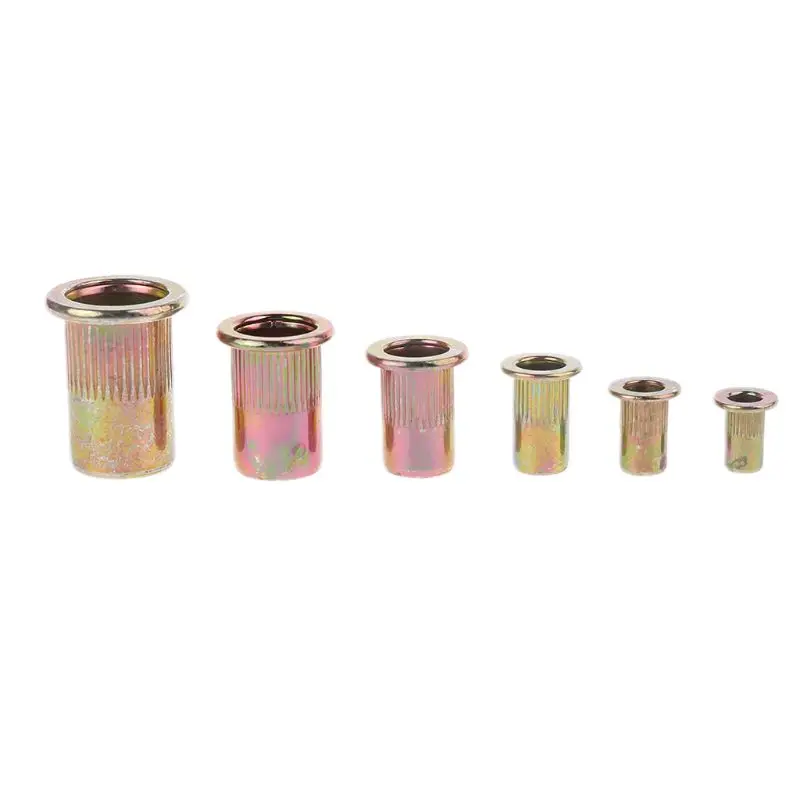 175pcs Set Rivet Nut Kit Mixed Zinc Steel Rivnut Insert Nutsert Threaded M3-M10