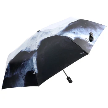 

Chinese Vintage Umbrella Women Men Uv Protection Sun and Rain Umbrella Black Coating Creative Parapluie Travel Umbrella MM60YS