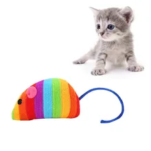 Jouet en tissu en forme De souris Pour chat, couleur arc-en-ciel, interactif, Produits Pour Animaux De Compagnie, # BL3, nouveauté 2021