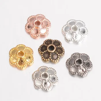 

1000pcs 6x2mm 6-Petal Flower Alloy Bead Caps Spacer Beads End Caps for Jewelry Making DIY Bracelet Necklace Findings Hole: 1mm