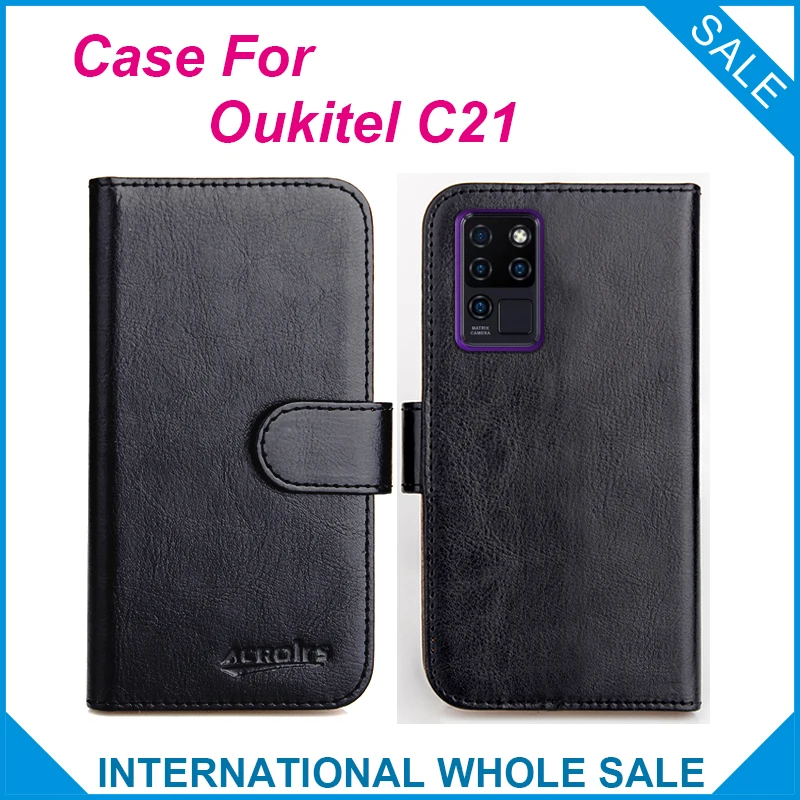 Чехол-кошелек для Oukitel C21 кожаный 6 цветов | Мобильные телефоны и аксессуары