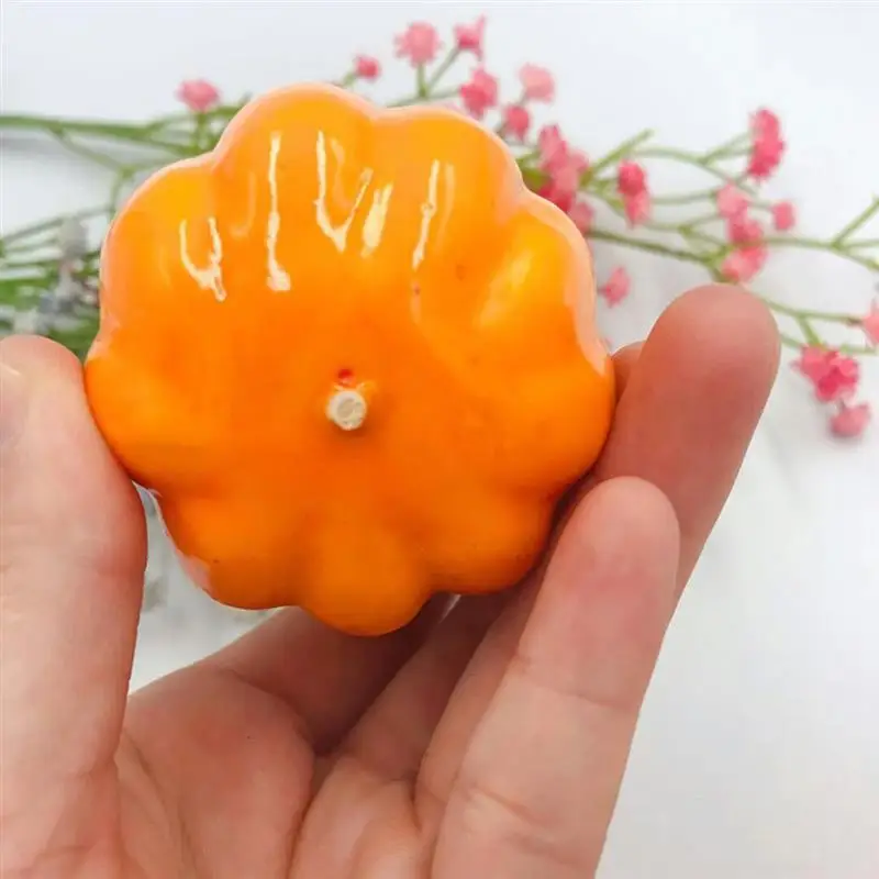 6pcs Artificial Pumpkin Foam Simulated Cute Mini Pumpkin Festival Halloween Party Garden Table Decor Ornament Craft Photo Prop