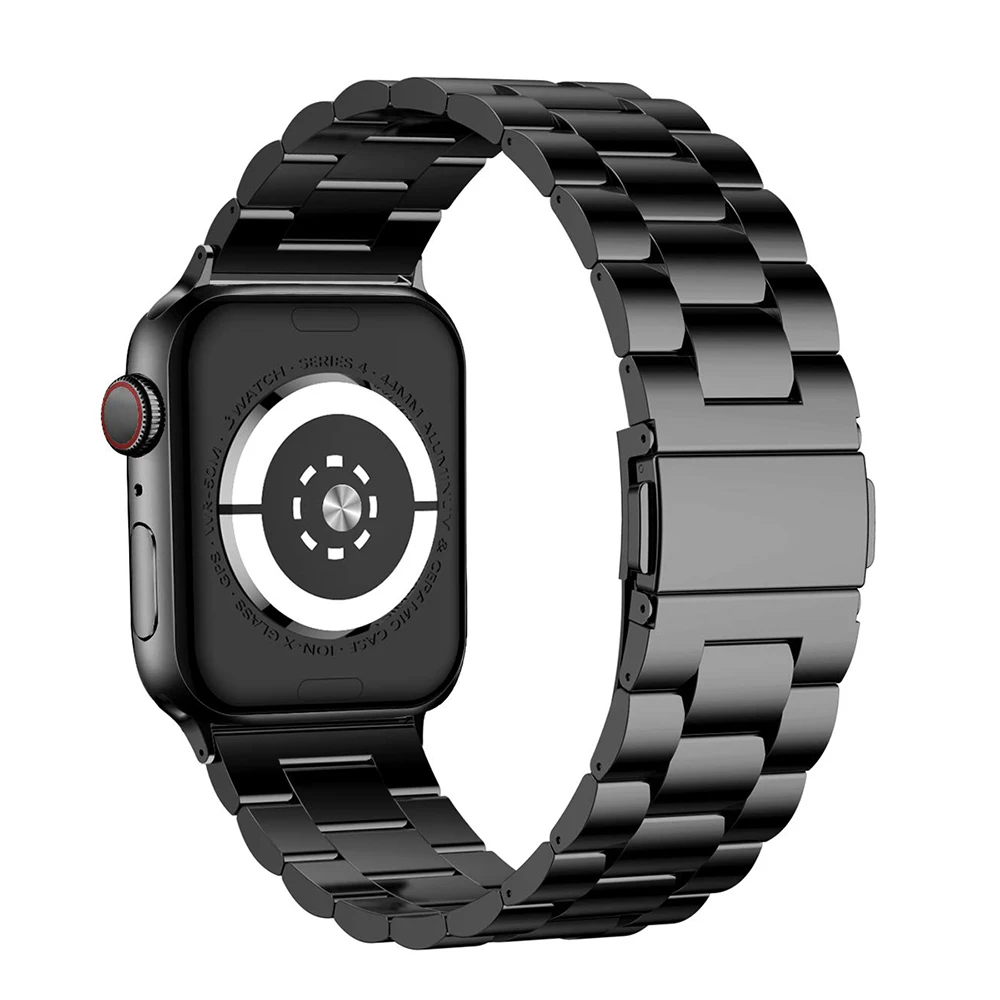 UEBN классический металлический браслет из нержавеющей стали для Apple watch серии 4 3 2 1 ремешок для часов Ремешок для iWatch 40 мм 44 мм 42 мм 38 мм ремешок