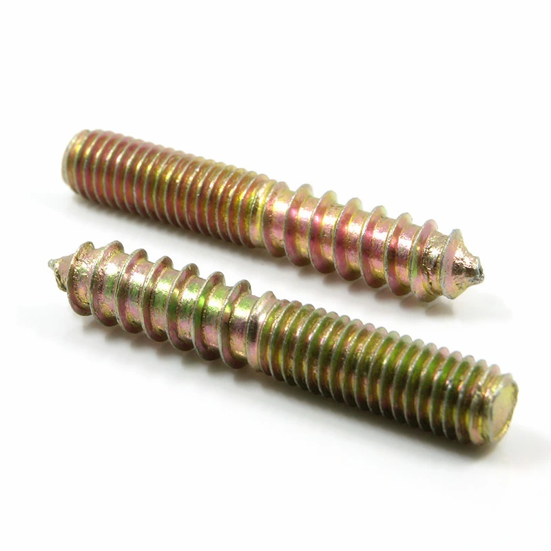 BTCS-X 12pcs M6 Hanger Bolt Double Headed Self-Tapping Screw Carbon Steel Construction for Wooden Furniture Jointing Color : M6x79mm 