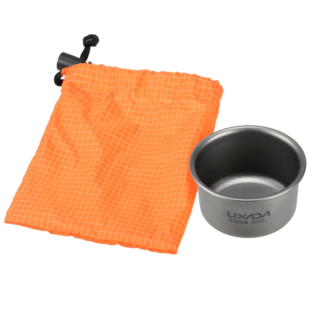 

Lixada Mini Titanium Cup Mug 35ML Ultralight Outdoor Tableware Travel Coffee Tea Camping Pot Water Cups Cooking accessories