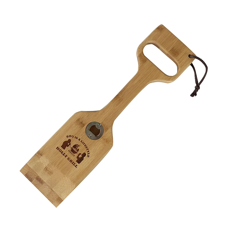 Многофункциональная открывалка для бутылок гриль для барбекю деревянная лопатка инструмент для чистки дуба скребок чистые и ГИГИЕНИЧЕСКИЕ Инструменты для барбекю
