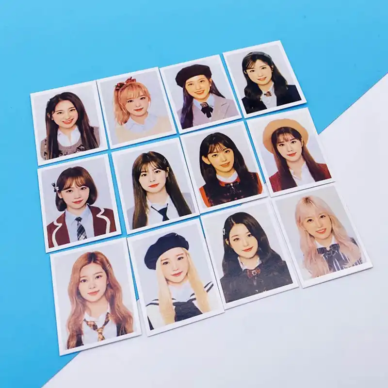 New 12 Pcs Set Kpop Izone Girls Team Album La Vie En Rose Photo Card Pvc Cards Self Made Lomo Card Photocard Stationery Set Aliexpress